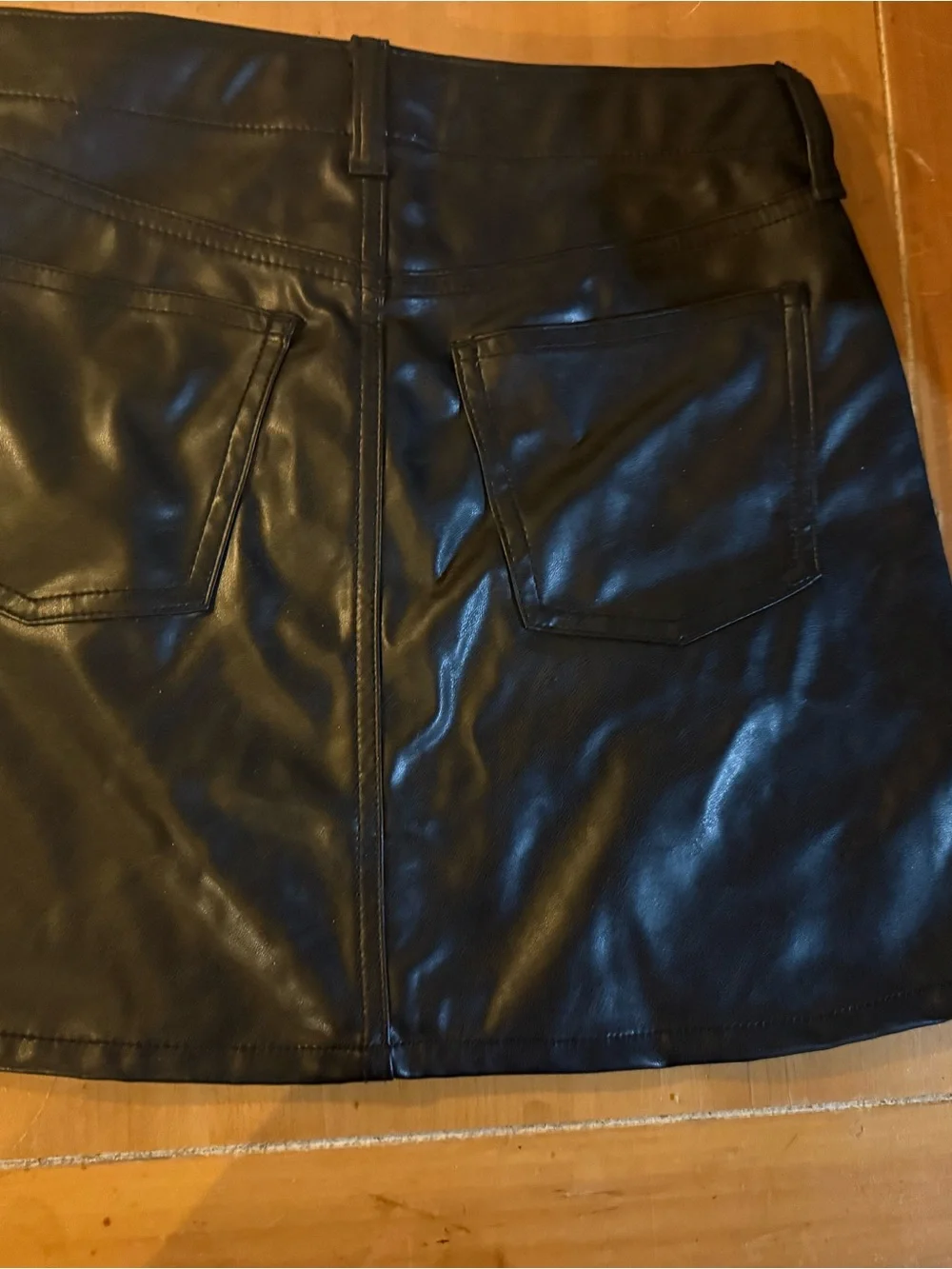 Gap girls Black Faux Leather Mini Skirt